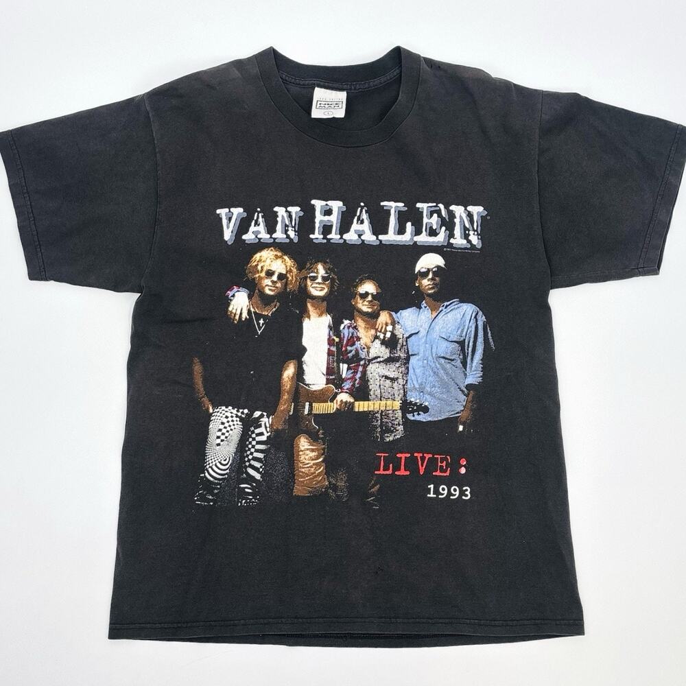 Vintage Van Halen 1993 Tour T Shirt Mens L Black Single Stitch USA 90s